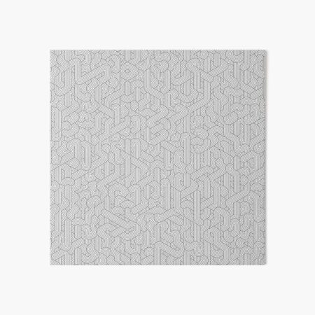 Abstract White Hexagon Bezier Truchet Tiles #3 Art Board Print
