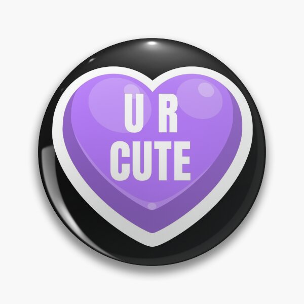 Item preview, U R Cute Valentine Candy Hearts, Valentine Conversation Purple Heart, UR Cute designed and sold by DiscGolfTees.