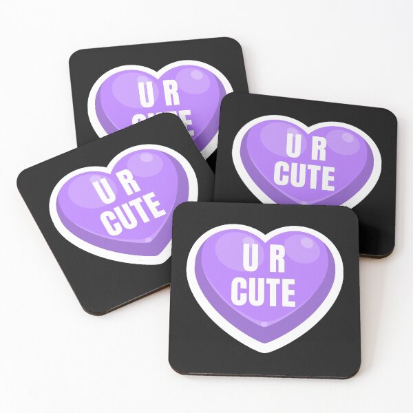 Item preview, U R Cute Valentine Candy Hearts, Valentine Conversation Purple Heart, UR Cute designed and sold by DiscGolfTees.