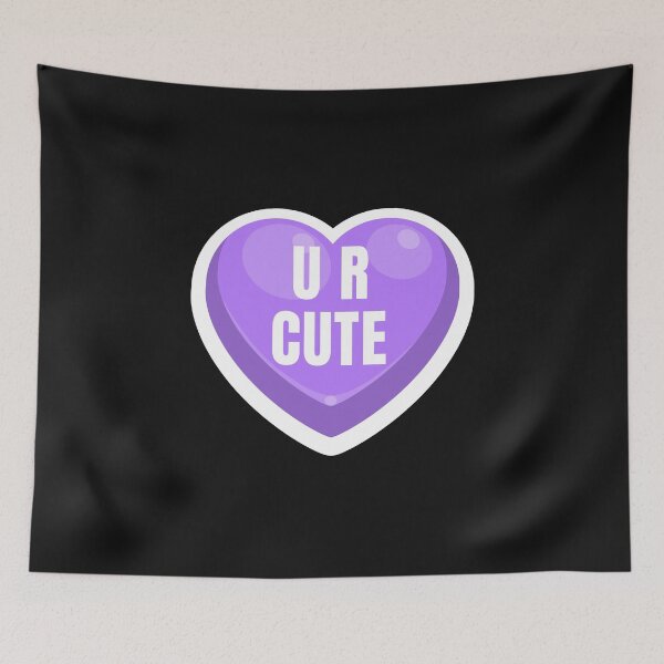 Item preview, U R Cute Valentine Candy Hearts, Valentine Conversation Purple Heart, UR Cute designed and sold by DiscGolfTees.