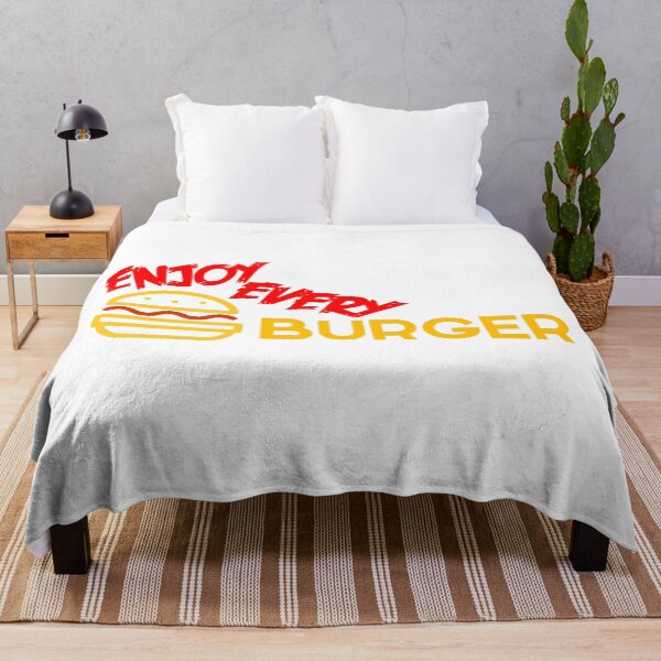 Item preview, Enjoy every burger black text designed and sold by wiggy38.