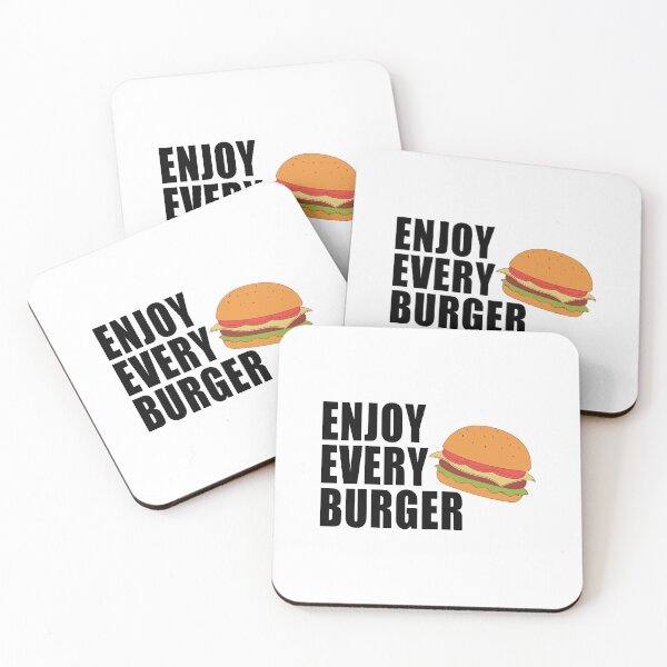 Item preview, Enjoy Every Burger Funny Quote designed and sold by kayodeDesign.