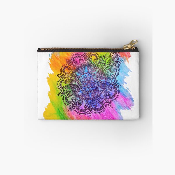 Item preview, Mandala drawing on watercolor painted background designed and sold by Saf-Lo.