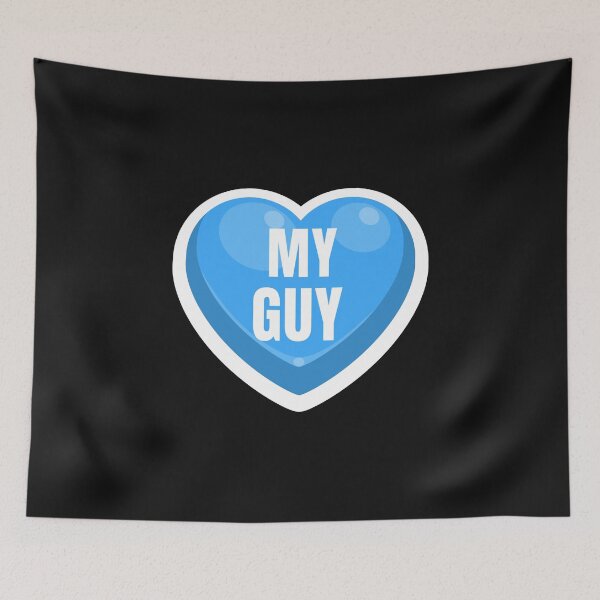 Item preview, My Guy Valentine Candy Hearts, Valentine Conversation Blue Heart, My Guy designed and sold by DiscGolfTees.