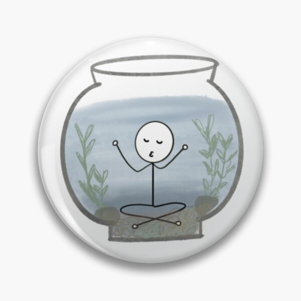 Item preview, Trapped in a fish bowl stickmen designed and sold by twosleepyheads.