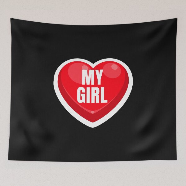 Item preview, My Girl Valentine Candy Hearts, Valentine Conversation Red Heart, My Girl designed and sold by DiscGolfTees.