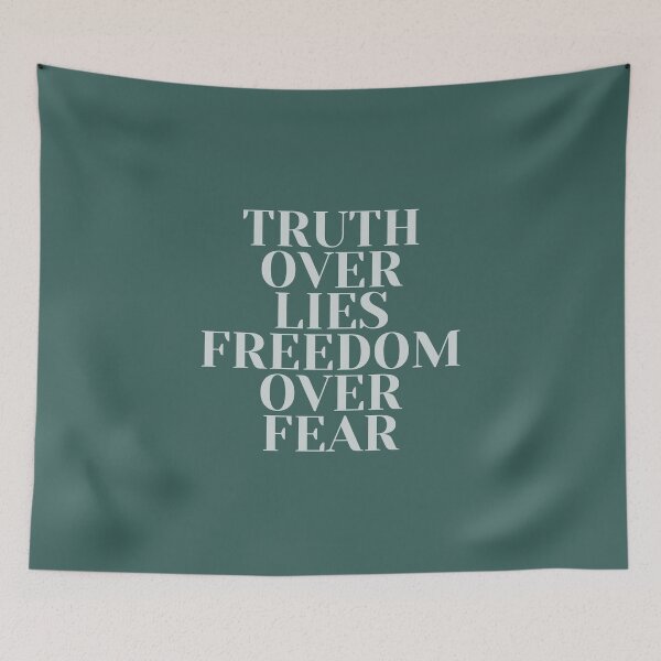 Item preview, Truth over lies, freedom over fear designed and sold by NomadMessenger.