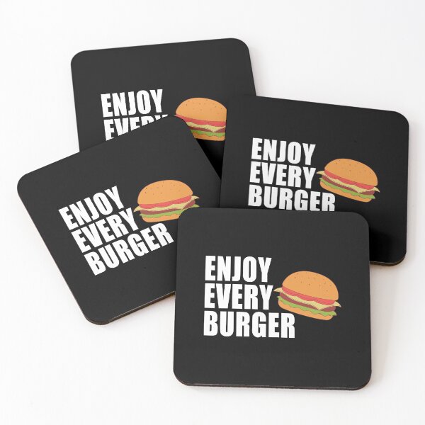 Item preview, Enjoy Every Burger Funny Quote designed and sold by kayodeDesign.