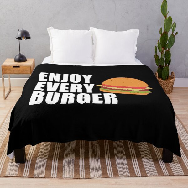 Item preview, Enjoy Every Burger Funny Quote designed and sold by kayodeDesign.