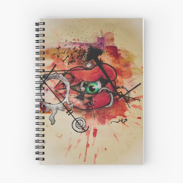 Item preview, surrealistic punk lips eating eyeball with geometric shapes designed and sold by PainterBay.