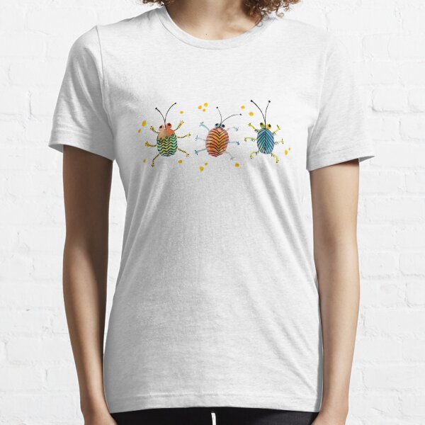 BUNTE KÄFER AQUARELL weiß, handgemalt Essential T-Shirt