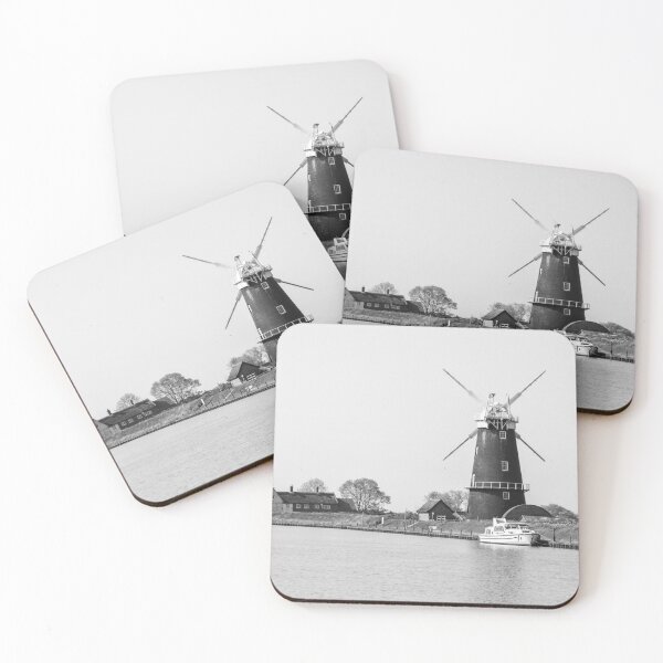 Item preview, Black and white Berney Arms Windmill designed and sold by cdkphotos.