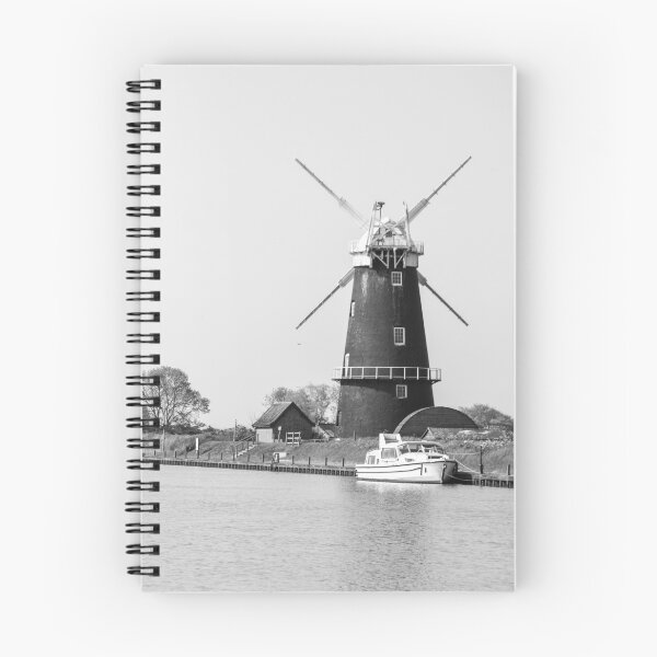 Item preview, Black and white Berney Arms Windmill designed and sold by cdkphotos.