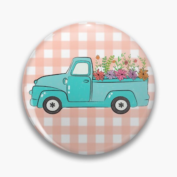 Item preview, Vintage Floral Truck | Pink Plaid designed and sold by Lizzamour.