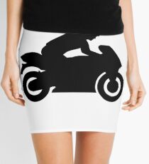 Motorrad Frau Mädchen Minirock