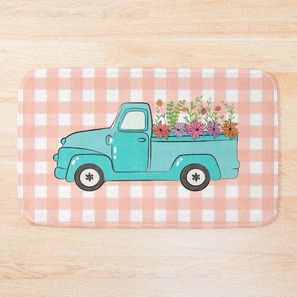 Item preview, Vintage Floral Truck | Pink Plaid designed and sold by Lizzamour.