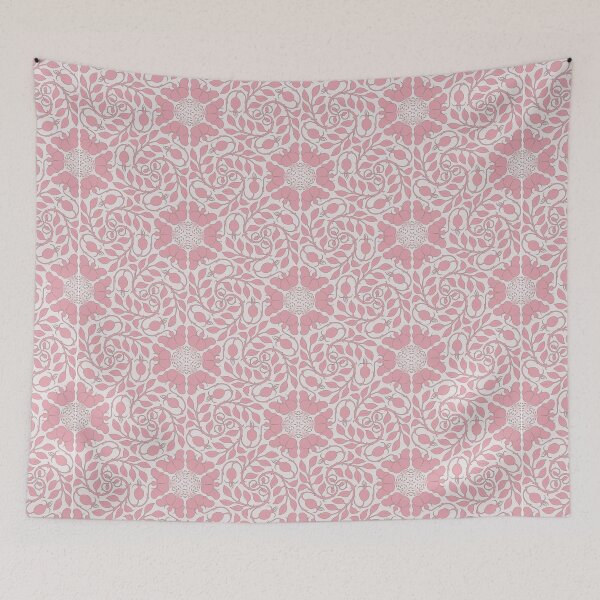 Item preview, Light pink vintage pattern with rose hips designed and sold by Anartstudio.