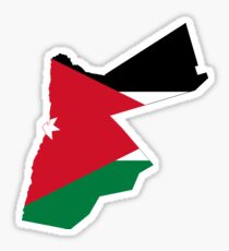 Pegatina Mapa de la bandera de Jordania