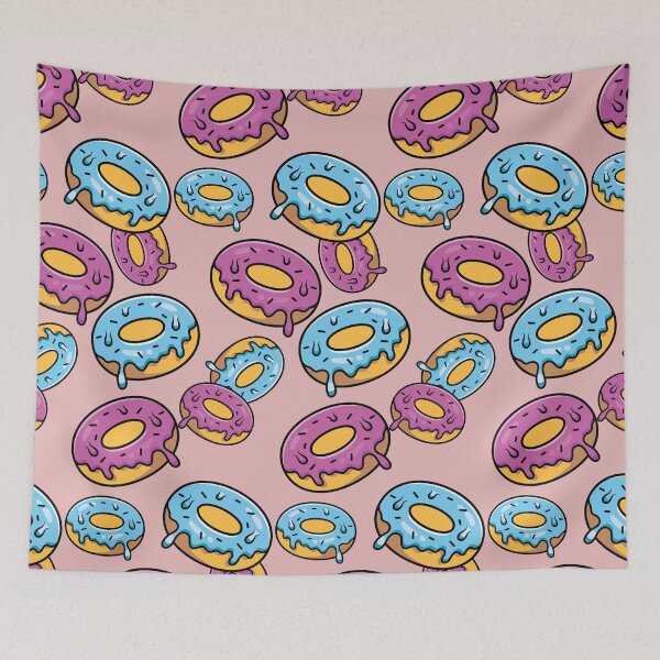 Item preview, Donuts candy sweet pink and blue pastel pattern  designed and sold by ivaostrogonac.