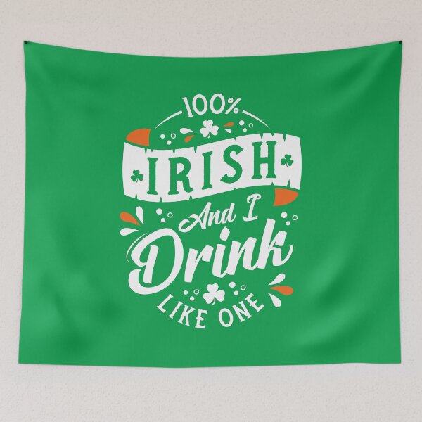 Item preview, 100% Irish and I Drink Like One - St Paddy's Day - Shamrock designed and sold by Nemons.