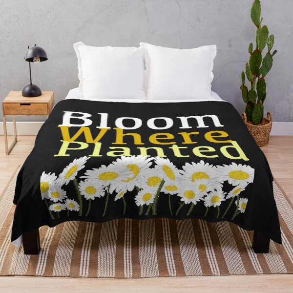 Item preview, Bloom Where Planted Positive Daisy Flower designed and sold by NomadicallyC.