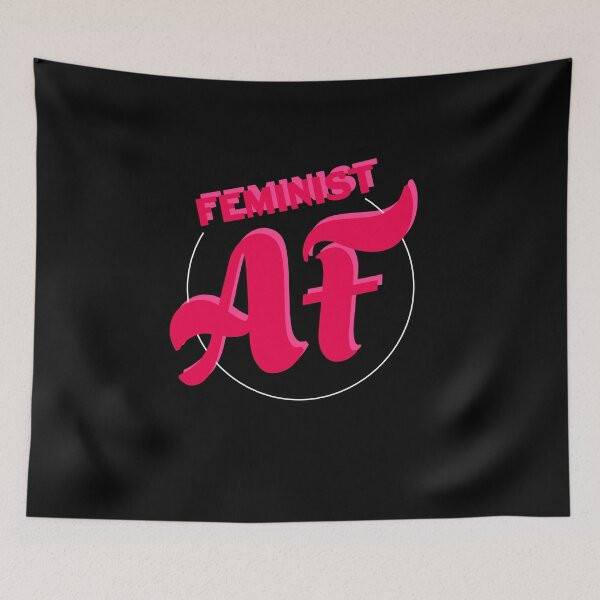 Item preview, Feminist AF Cute Cool Girl Power Girly Neon Logo designed and sold by sillyquestions.