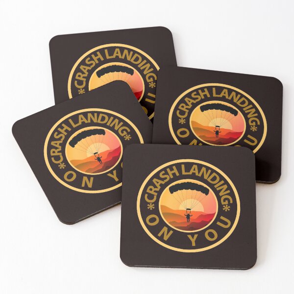 Item preview, crash landing on you. parachuting against sunset background designed and sold by doctors-apparel.