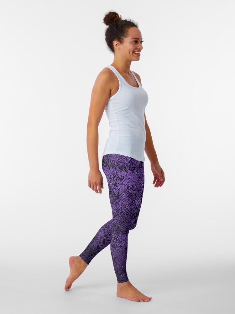 Purple Snake Skin Pattern Leggings for Sale by Ross Wilson