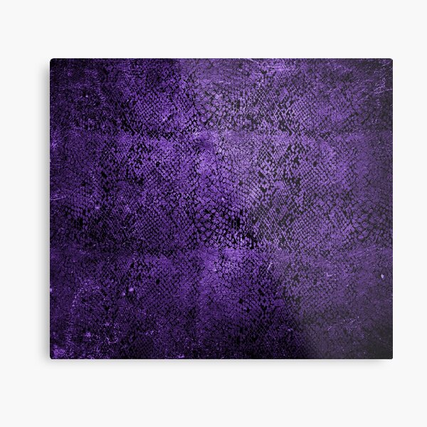 Purple Snake Skin Pattern Metal Print