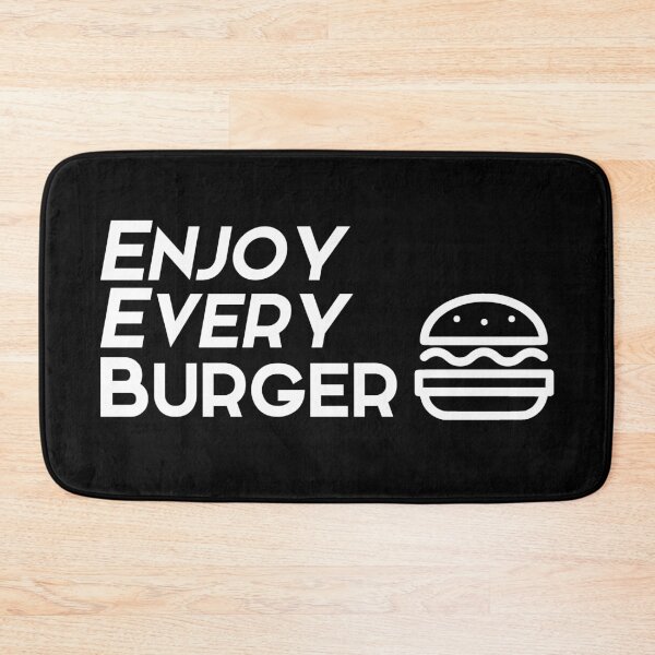 Item preview, Enjoy every burger white text designed and sold by wiggy38.