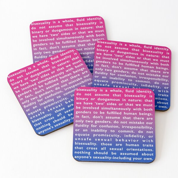 Item preview, Bisexual manifesto with bi background and white letters designed and sold by verfeling.