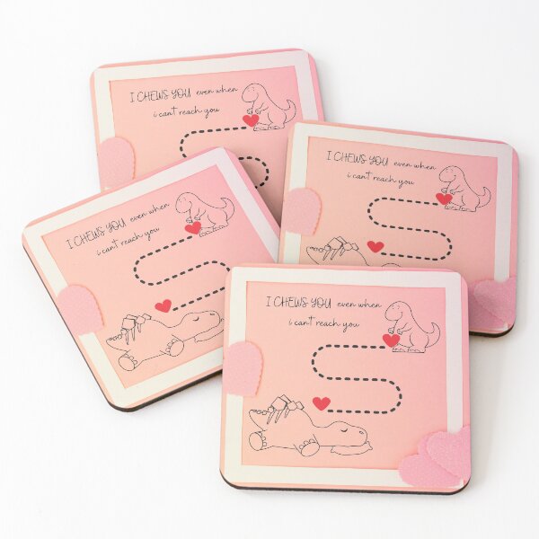 Item preview, I Chews You Cute Dinosaur Couple designed and sold by Hartsygarden.