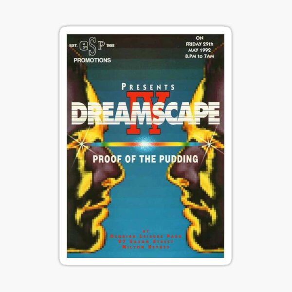 Dreamscape IV flyer Sticker