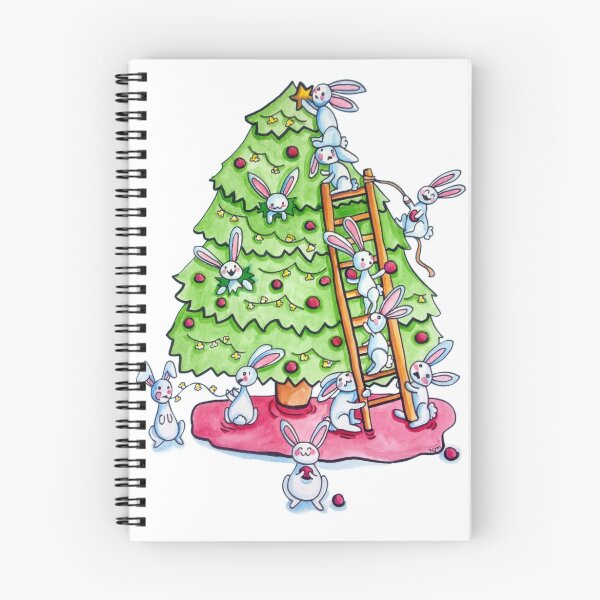 Item preview, Everybunny Loves a Christmas Tree designed and sold by ArtByHeather.