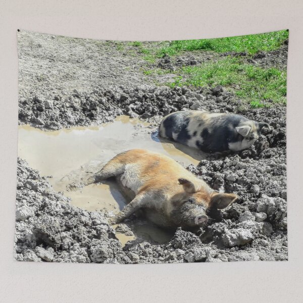 Item preview, Pigs on the dirty puddle Animals designed and sold by Tanja Dianova.