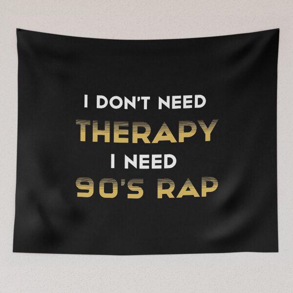 Item preview, I Don't Need Therapy, I Need 90's Rap Adult Unisex Tee -  Golden Cute 90's Rap Lover Gift Shirt designed and sold by NewDayDesigns.
