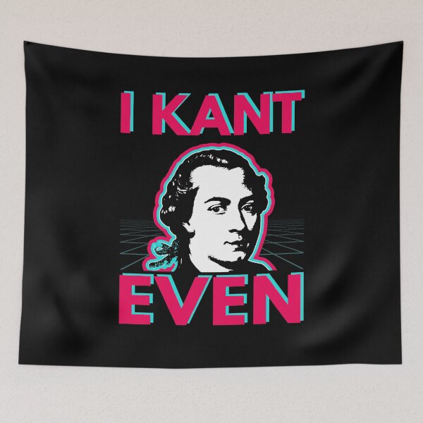 Item preview, Immanuel Kant Funny Retro Vaporwave Synthwave Philosophy Humor designed and sold by sillyquestions.