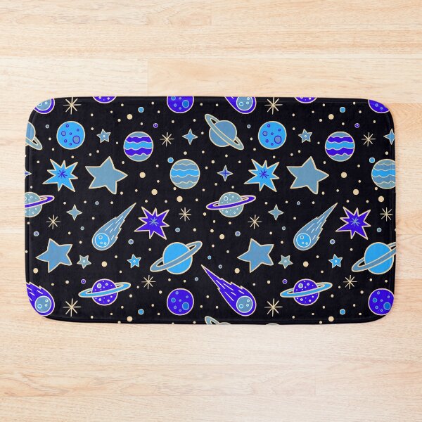 Item preview, Space, Planets and Stars in Shades of Blue designed and sold by madtoyman.