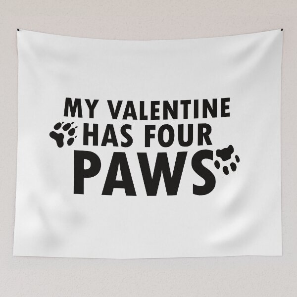 Item preview, my valentine has paws gifts for pets owners lovers designed and sold by 0umStore.