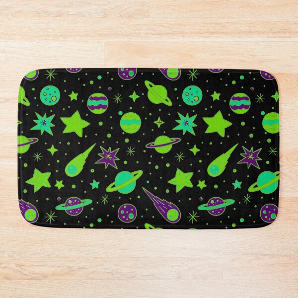 Item preview, Space, Planets and Stars in Shades of Green  designed and sold by madtoyman.