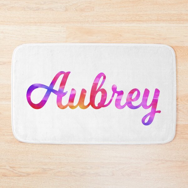 Item preview, Aubrey girls name pretty multi-color design designed and sold by ComicKitsch.