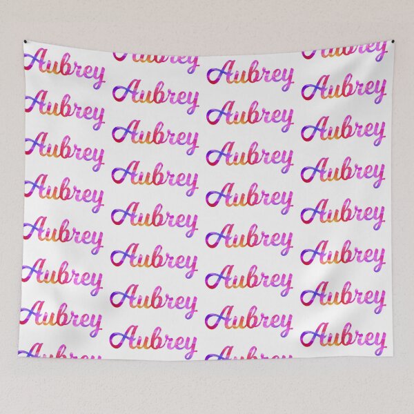 Item preview, Aubrey girls name pretty multi-color design designed and sold by ComicKitsch.