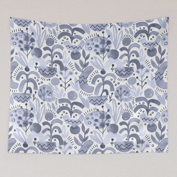 Item preview, Blue watercolor abstraction designed and sold by Alenka Karabanova.