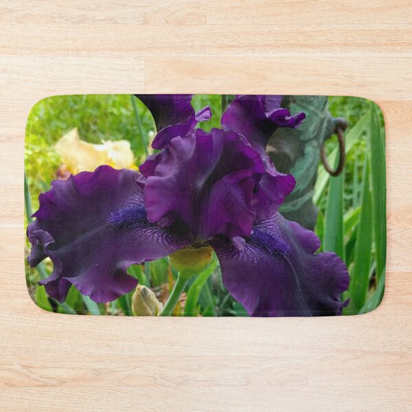 Item preview, Dark Purple Daylily with Antique Ornate Horse Hitching Post, Lily, Lilies designed and sold by PrettyLittlePic.