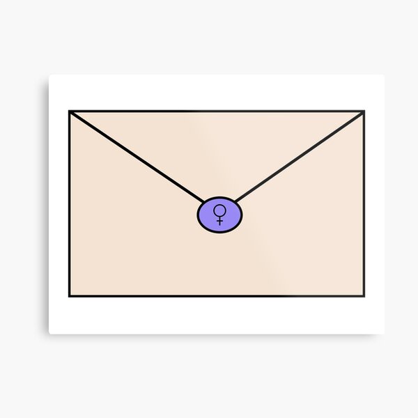 Conception d'enveloppe de symbole féminin Impression métallique