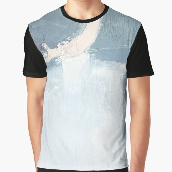 Abstrait gris bleu clair T-shirt graphique