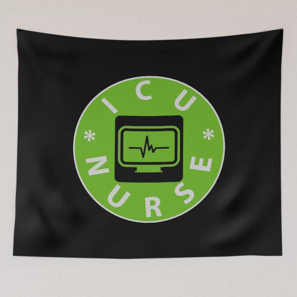 Item preview, icu nurse logo. ecg monitor designed and sold by doctors-apparel.