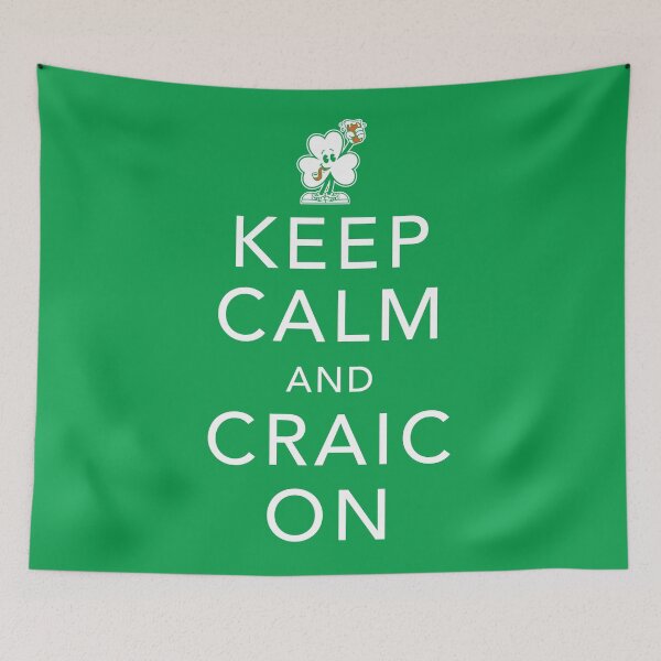 Item preview, Keep Calm and Craic On - St Paddy's Day - Irish Shamrock - Craic Crew designed and sold by Nemons.