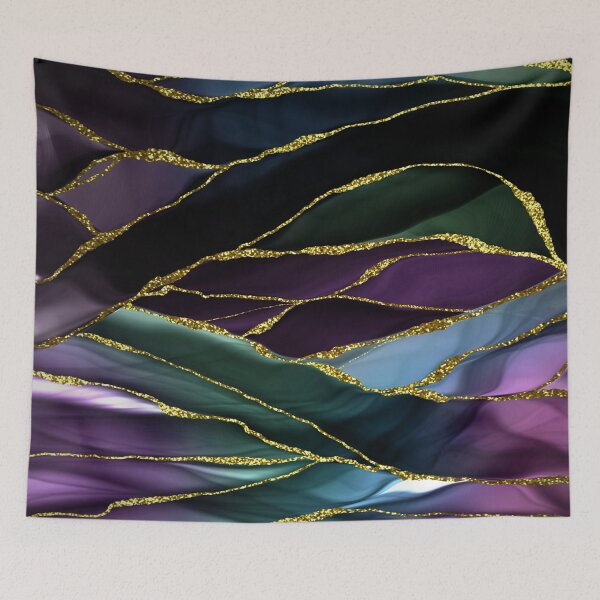 Item preview, Purple Night Faux Marble Landscape designed and sold by MysticMarble.