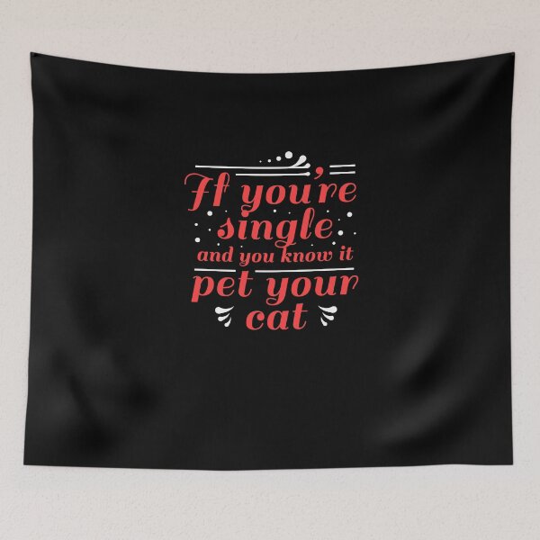 Item preview, Single Humor Cat Person  Cute Relationship Status Quote designed and sold by sillyquestions.